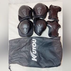 Protective Gear safety pad Safeguard Knee Elbow  Wrist Support Black